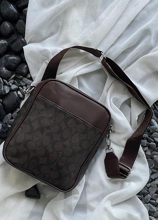 Мужская сумка мессенджер через плечо coach