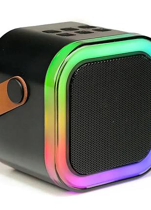 Беспроводная колонка караоке 10 вт с двумя микрофонами bluetooth usb черный k12
