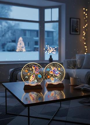 3d кришталевий нічник 10х10 см rgb usb світлодіодний дитячий настільний декоративний світильник
