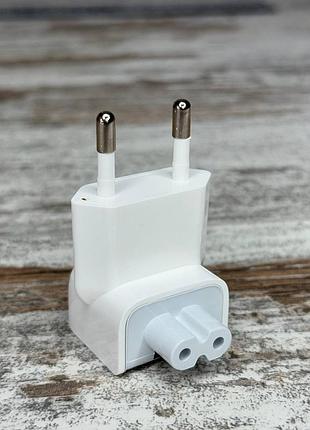 Евровилка переходник для зарядного устройства apple ipad, iphone, macbook magsafe, адаптер eu plug