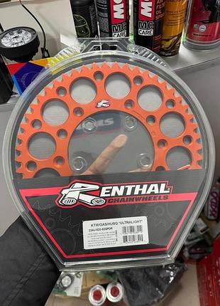 Зирка задня renthal 52 зуби gas gas, husqvarna, ktm, kovi, задня зірка ктм, газ, хускварна