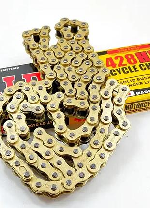 Підсилений ланцюг 428h did gold, 132 ланок до квадроцикла, мотоцикла