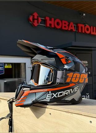 Шлем exdrive, шлем для ендуро фокс, мотошлем, мотошолом для ендуро, шлем кросовий fox