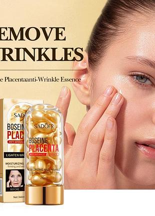 Эссенция для лица sadoer с плацентой boseine placenta anti-wrinkle essence 340мг 25 капсул