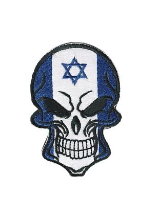 Шеврон военный / армейский, череп , на липучке, на оливке, всу 5см*8 см