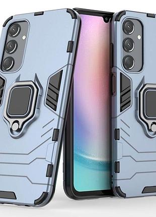 Чохол fiji ring для samsung galaxy a25 / a25 5g (a256) броньований бампер з кільцем підставкою темно-синій