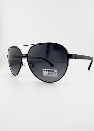 Чоловічі сонцезахисні окуляри-авіатори matrix мт8651 с9-p55 polarized полярізаційні чорний градієнт