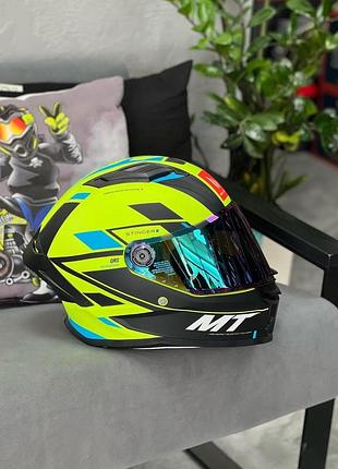 Мотошлем mt stinger 2 zivze c3 matt yellow, шлем інтеграл мт стінгер 2, шлем для мотоцикла мт