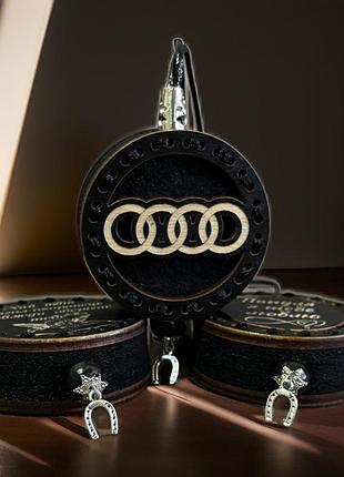 Деревянный ароматизатор с логотипом audi ( ауді)