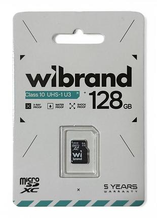 Карта памяти microsdxc (uhs-1 u3) wibrand 128gb class 10