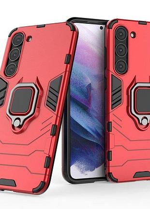 Чохол fiji ring для samsung galaxy s23 (s911) броньований бампер з кільцем підставкою червоний