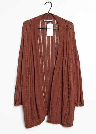 Жіноча кофта кардиган оверсайз oversize від zara з візерунком