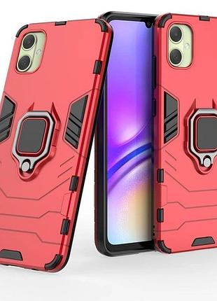 Чохол fiji ring для samsung galaxy a05 (a055) броньований бампер з кільцем підставкою червоний