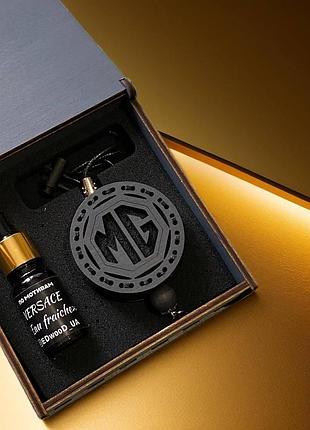 Ароматизатор в авто с логотипом комплект из дерева mg ( мг ) clinique«happy for men »
