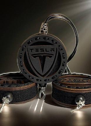 Деревянный ароматизатор с логотипом tesla (тесла) hermes terre d’hermes