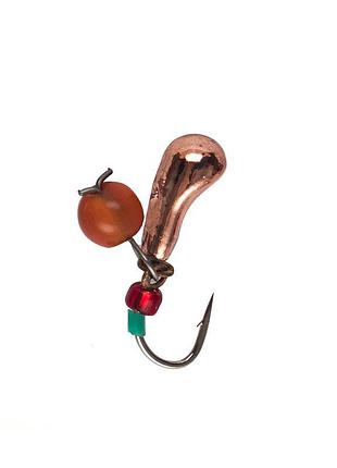 Мормишка intech ice jig клюшка з отвором cat eye ø3.8 (1шт) #44 медь r