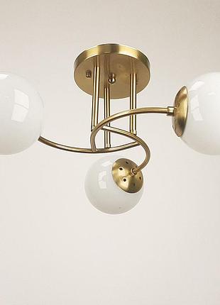 Люстра з кулями на 3 плафона sneha (9963788067/3a matte gold)