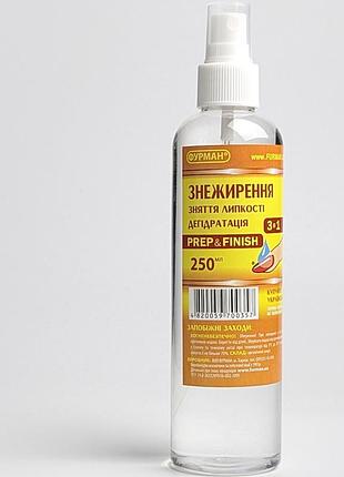 Знежирювач та клінсер для нігтів 3в1 фурман prep&finish 250 мл