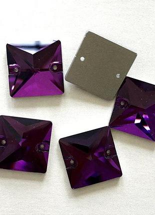 Пришивные квадраты amethyst 12x12мм
