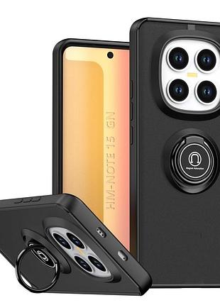 Чехол fiji colorframe для poco m8 5g матовый бампер с кольцом подставкой black