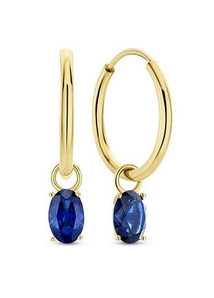 Серебряные серьги в позолоте 076-10029