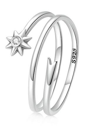 Серебряное кольцо листок 077-11029