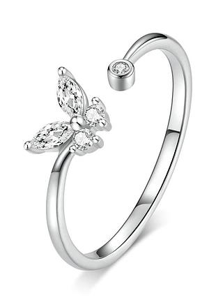Серебряное кольцо бабочка 077-11144