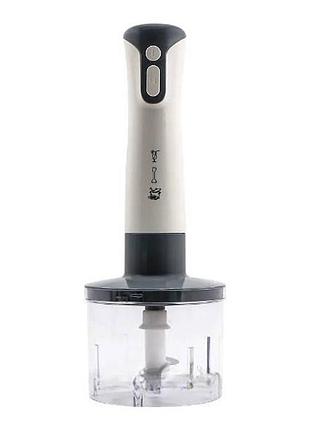 Блендер погружной 5в1 со сменными насадками blender stir bar r.340 raf серый с белый top shop ua_