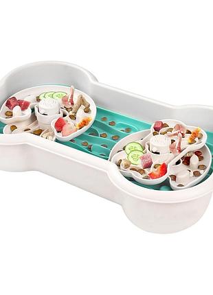 Двойная кормушка лабиринт для медленного кормления животных slow food bowl for pets