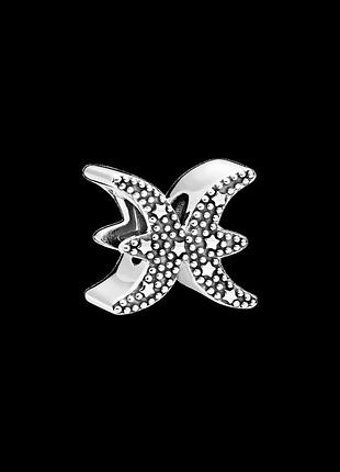 Срібна намистина (шарм) для браслета чи ланцюжка знак зодіаку риби 798426c01
