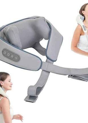 Масажер ударний для шиї та плечей з підігрівом massager shoulder neck sf-l9 (акумуляторний)