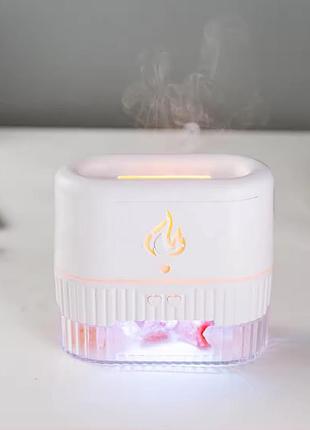 Зволожувач повітря з підсвіткою і соляними каменями ефект полум'я aroma diffuser ft-1933