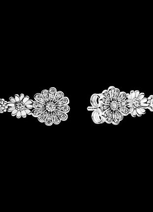 Серебряные серьги "сияющее трио ромашек" 298876c01