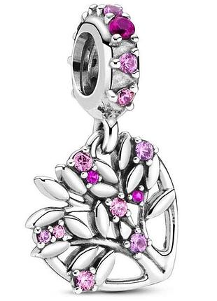 Серебряный шарм пандора "семейное дерево-сердце" 799153c01