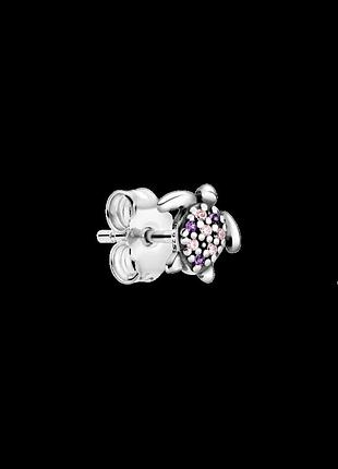 Серебряная серьга "морская черепашка" 299009c01
