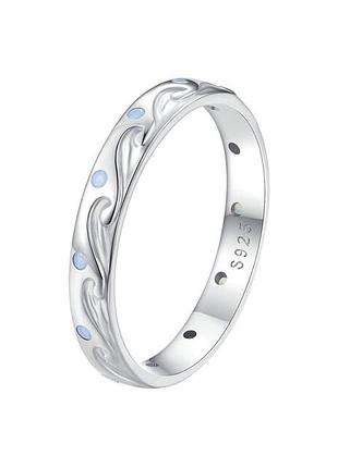 Серебряное кольцо волна 077-11170