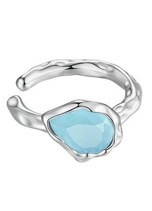 Серебряная серьга с бирюзовым камушком