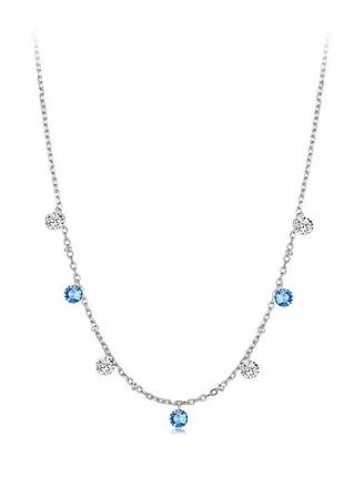 Серебряное ожерелье "сияющая звезда"