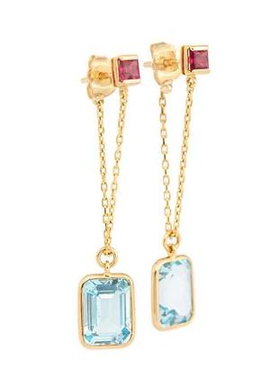 Серебряные серьги в позолоте 076-10019