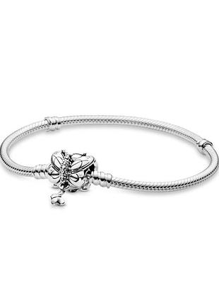 Браслет на руку pandora (пандора) "бабочка" 597929cz 17, красота, имидж, стиль, браслет на руку, кубический цирконий, 925, белый, белый, искусственный