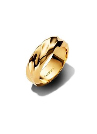 Кольцо pandora широкое волнистое 163886c00