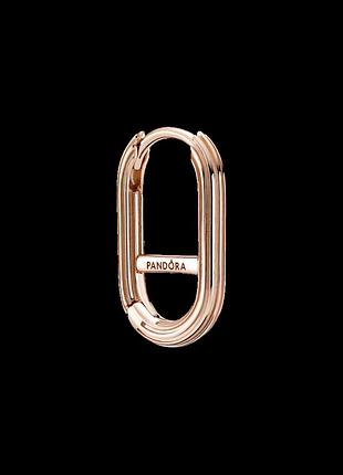 Серебрянная серьга с покрытием 14k розовым золотом