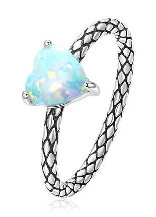 Серебряное кольцо сердце 077-10912