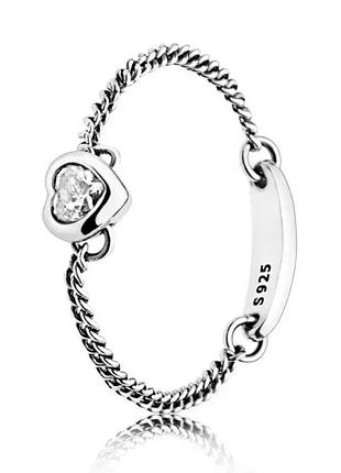 Серебряное кольцо сердце 033-00066 52