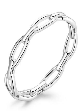 Серебряное кольцо цепь