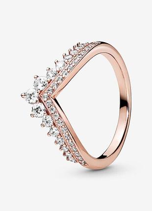 Серебряное кольцо пандора "желание принцессы" 187736cz