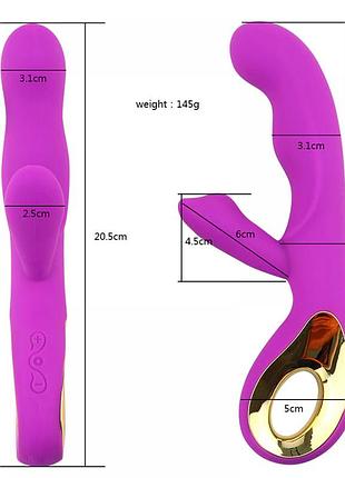Двойной вибратор g-spot с ручкой 6