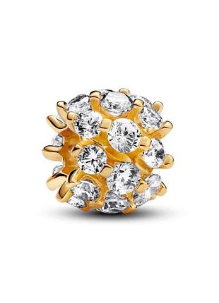 Серебряный шарм (бусина) на браслет или цепочку сияние 763234c01