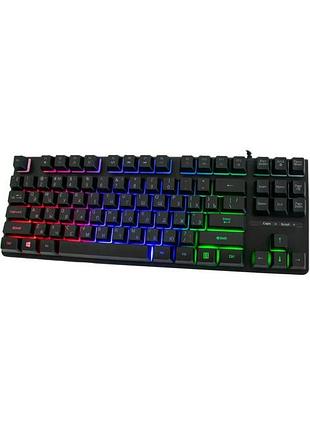 Usb-ігрова клавіатура tlk 87 з rgb-підсвіткою