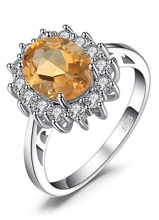Серебряное кольцо с цитрином